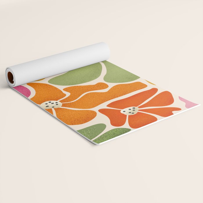 70's Florals Yoga Mat Gallery Image 2
