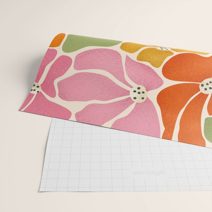 70's Florals Wrapping Paper Gallery Image 2