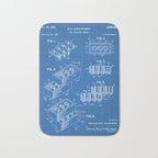 Legos Patent - Legos Brick Art - Blueprint Bath Mat Gallery Image 1