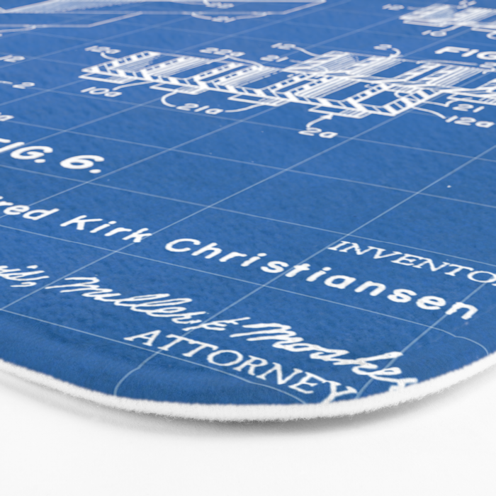 Legos Patent - Legos Brick Art - Blueprint Bath Mat Gallery Image 3