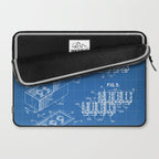 Legos Patent - Legos Brick Art - Blueprint Laptop Sleeve Gallery Image 2