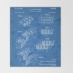 Legos Patent - Legos Brick Art - Blueprint Throw Blanket Gallery Image 2