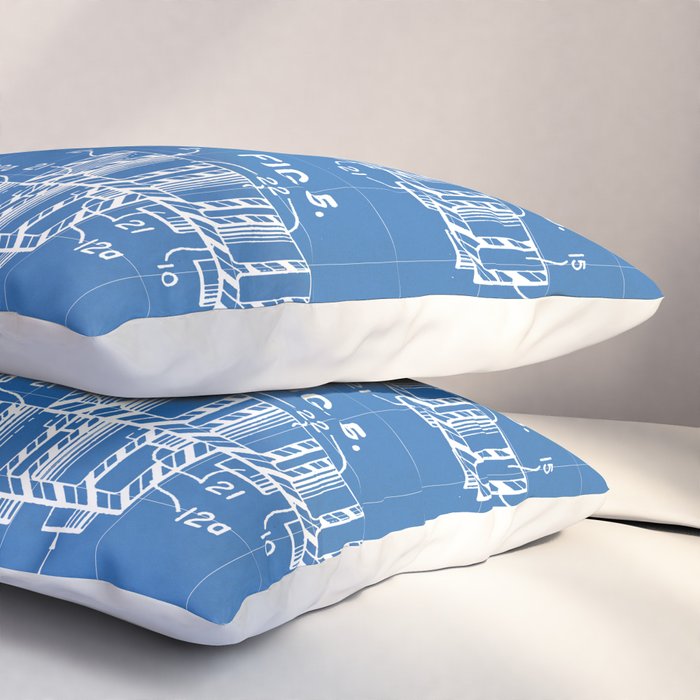 Legos Patent - Legos Brick Art - Blueprint Pillow Sham Gallery Image 3