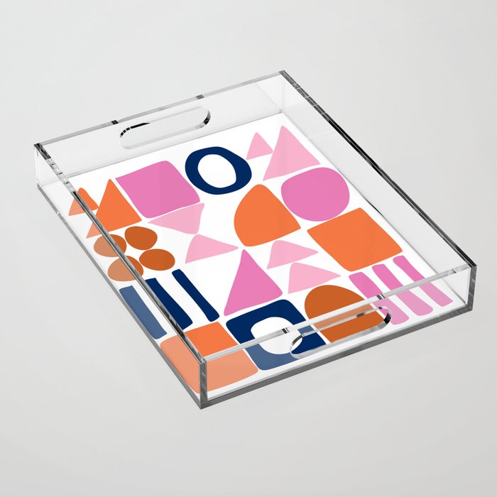Sweet Whimsy Shapes Pattern  Acrylic Tray Gallery Image 1