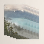 Morning sunshine over the clear mountain blue lake Wrapping Paper Gallery Image 3