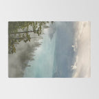 Morning sunshine over the clear mountain blue lake Rug Gallery Image 2