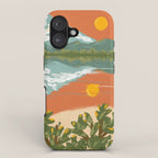 Tranquil Sunset Lake Painting iPhone Case Gallery Image 1