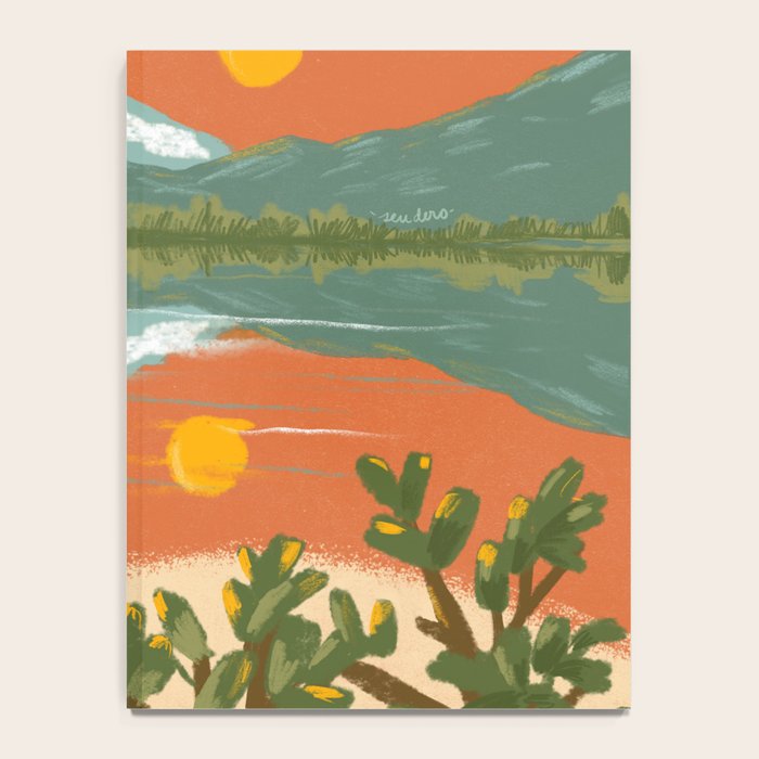 Tranquil Sunset Lake Painting Notebook Gallery Image 4