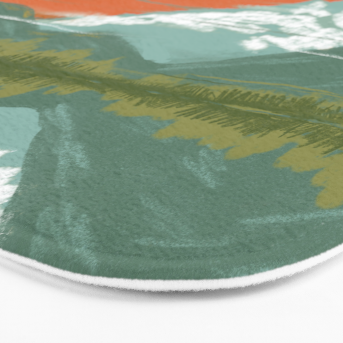 Tranquil Sunset Lake Painting Bath Mat Gallery Image 3