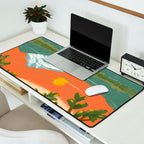 Tranquil Sunset Lake Painting Desk Mat Gallery Image 2