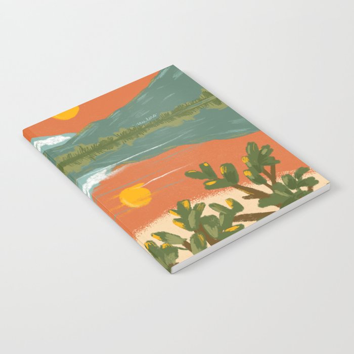 Tranquil Sunset Lake Painting Notebook Gallery Image 2