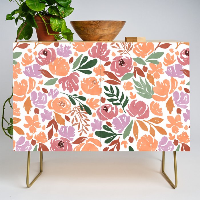 Simple colorful floral CWP Credenza Gallery Image 1