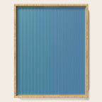 Ultra Fine Stripe Narrow Vertical Pinstripe Pattern in Double Blue Serving Tray Gallery Image 1