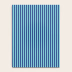 Ultra Fine Stripe Narrow Vertical Pinstripe Pattern in Double Blue Notebook Gallery Image 4