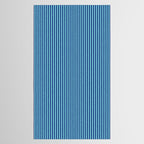Ultra Fine Stripe Narrow Vertical Pinstripe Pattern in Double Blue Tablecloth Gallery Image 2