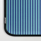 Ultra Fine Stripe Narrow Vertical Pinstripe Pattern in Double Blue Laptop Sleeve Gallery Image 3
