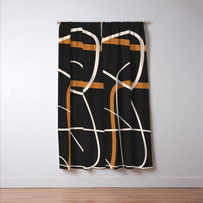 Minimalist Line Art 1 Window Curtain Gallery Image 3