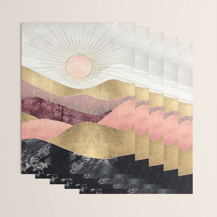 Blush Sun Wrapping Paper Gallery Image 3