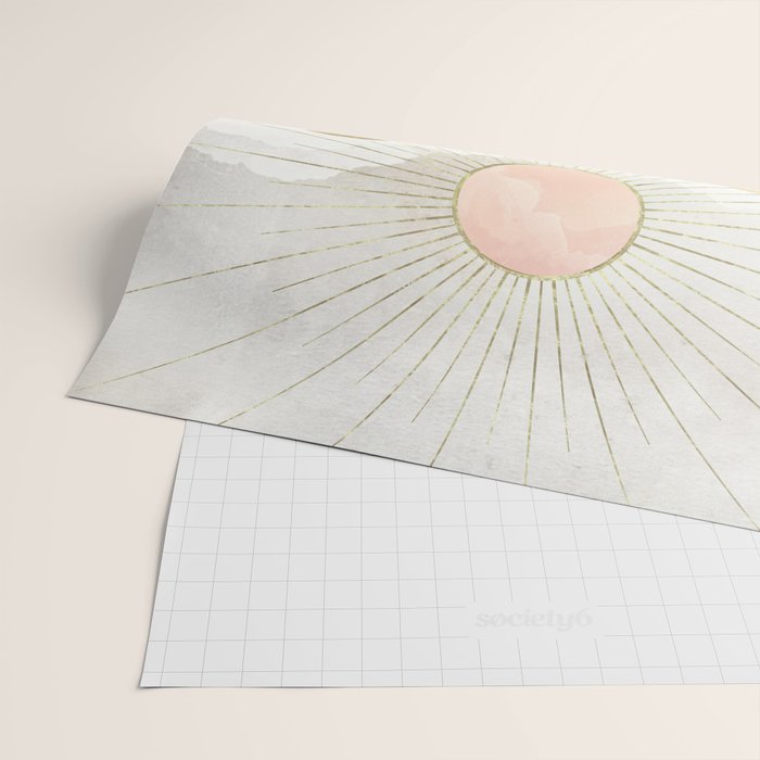 Blush Sun Wrapping Paper Gallery Image 2