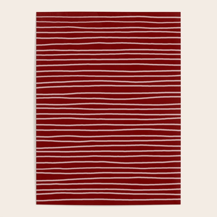 Crimson Pinstripes Poster Gallery Image 1