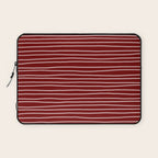 Crimson Pinstripes Laptop Sleeve Gallery Image 1