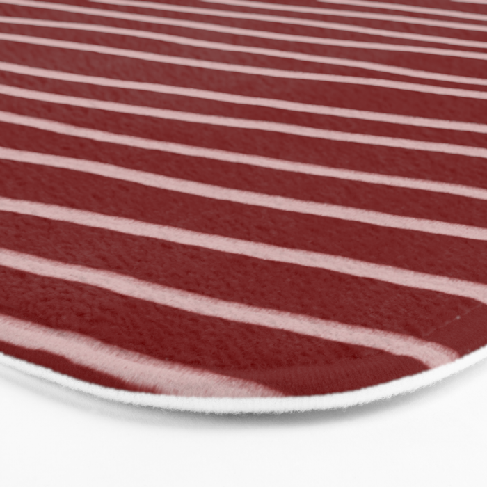 Crimson Pinstripes Bath Mat Gallery Image 3
