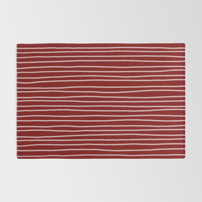 Crimson Pinstripes Rug Gallery Image 2