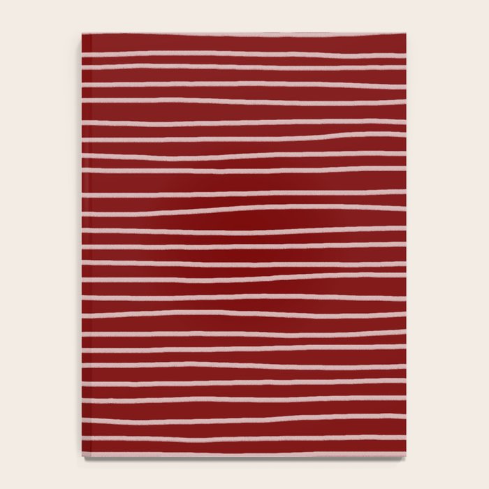 Crimson Pinstripes Notebook Gallery Image 4