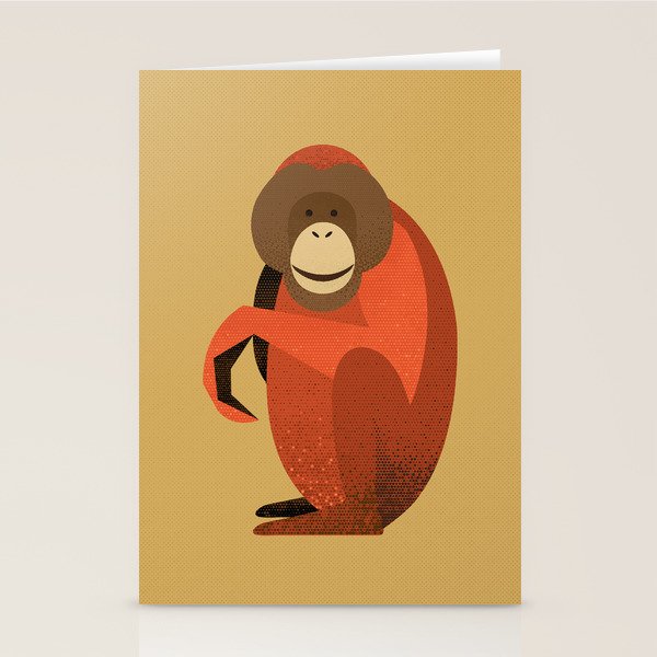 Whimsy Orangutan Stationery Card Gallery Image 2
