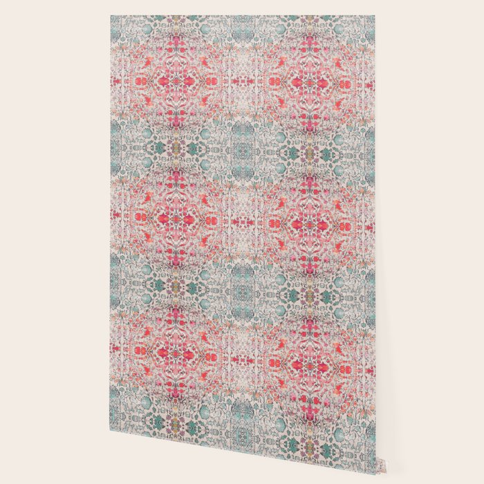 N258 - Vintage Glam Farmhouse Boho Traditional Floral Moroccan Style Wallpaper Gallery Image 2