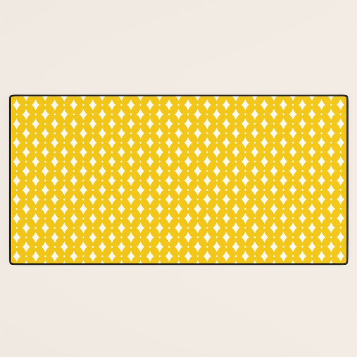 Vintage Stars XVII Bright Yellow Desk Mat Gallery Image 3