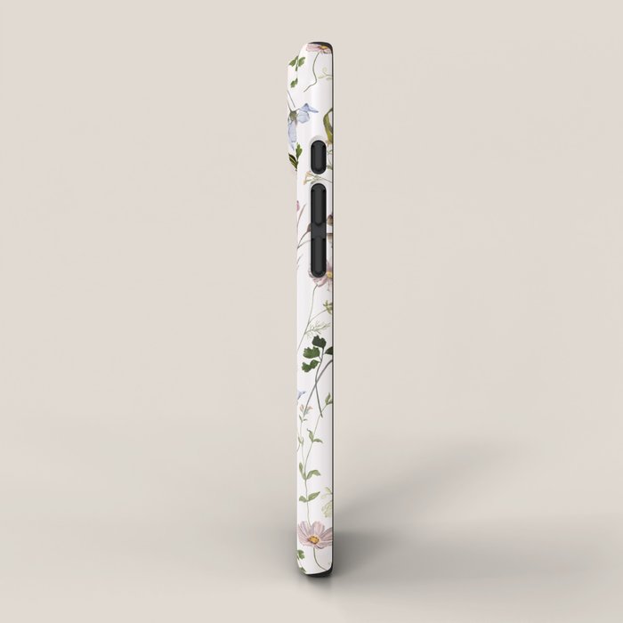 Hand Painted Watercolor Springflowers And Herbs Meadow  iPhone Case Gallery Image 2