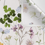 Hand Painted Watercolor Springflowers And Herbs Meadow  Wall Tapestry Gallery Image 3