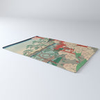 Spring Blossoms and Pond Ukiyo-e Japanese Art Rug Gallery Image 3
