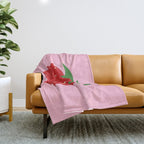 Fruit Market Print Pink Strawberry Print Fruit Art Modern Decor Food Art Abstract Throw Blanket Gallery Image 1