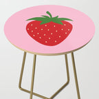 Fruit Market Print Pink Strawberry Print Fruit Art Modern Decor Food Art Abstract Side Table Gallery Image 2