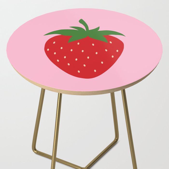 Fruit Market Print Pink Strawberry Print Fruit Art Modern Decor Food Art Abstract Side Table Gallery Image 2