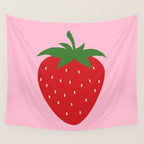 Fruit Market Print Pink Strawberry Print Fruit Art Modern Decor Food Art Abstract Wall Tapestry Gallery Image 4