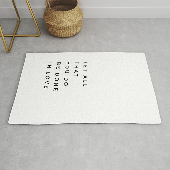 1 Corinthians 16:14 Let All That You Do Be Done In Love Bible Verse Wall Art Scripture Christian Rug Gallery Image 1