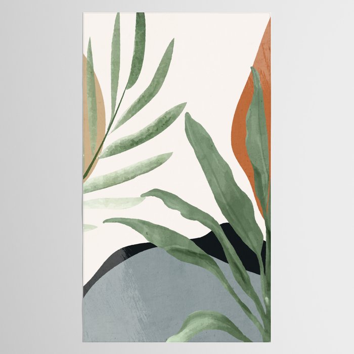Abstract Art Tropical Leaves 10 Tablecloth Gallery Image 2
