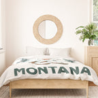 Big Sky Montana: Pants Are For Tourists. Cute & Funny Beer & Ski Design Duvet Cover Gallery Image 3