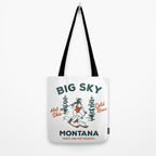 Big Sky Montana: Pants Are For Tourists. Cute & Funny Beer & Ski Design Tote Bag Gallery Image 2