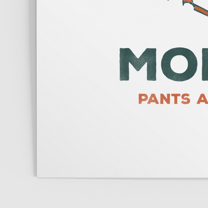 Big Sky Montana: Pants Are For Tourists. Cute & Funny Beer & Ski Design Poster Gallery Image 3