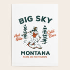 Big Sky Montana: Pants Are For Tourists. Cute & Funny Beer & Ski Design Poster Gallery Image 4