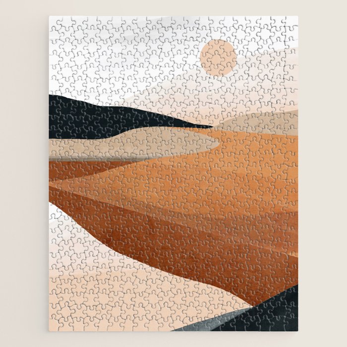 Abstract Art Landscape 41 Terracotta Jigsaw Puzzle Gallery Image 1
