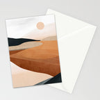 Abstract Art Landscape 41 Terracotta Stationery Card Gallery Image 2