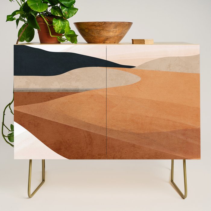 Abstract Art Landscape 41 Terracotta Credenza Gallery Image 1