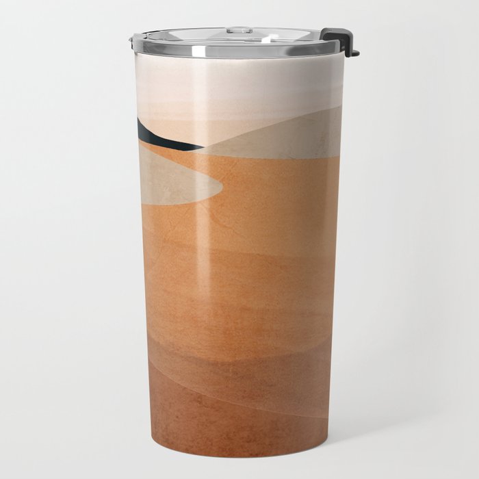 Abstract Art Landscape 41 Terracotta Travel Mug Gallery Image 2