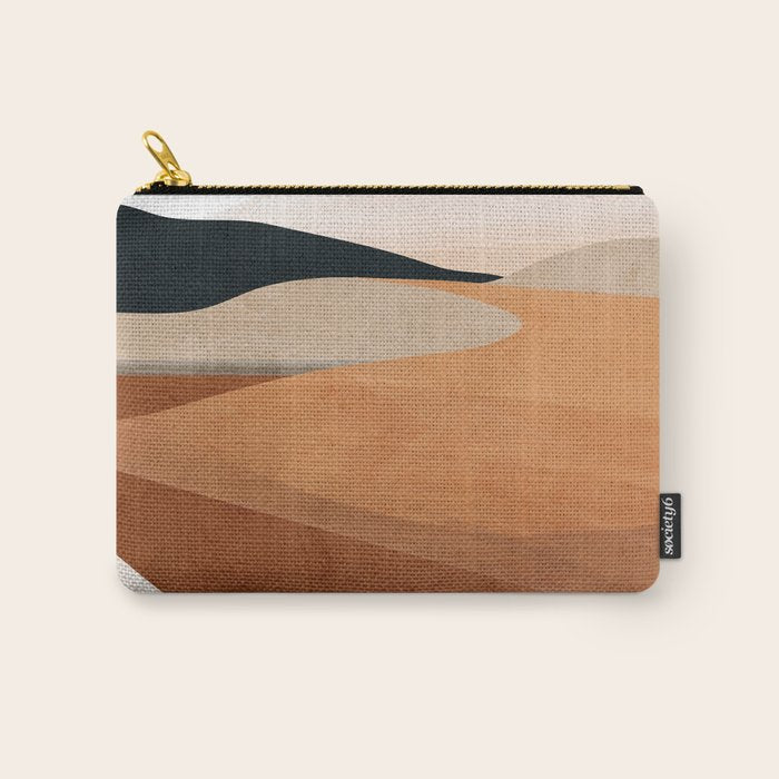Abstract Art Landscape 41 Terracotta Carry All Pouch Gallery Image 1