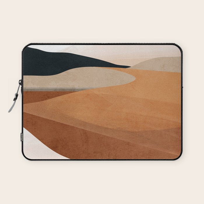 Abstract Art Landscape 41 Terracotta Laptop Sleeve Gallery Image 1